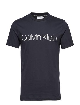 Cotton Front Logo T-Shirt T-shirts Short-sleeved Sininen Calvin Klein