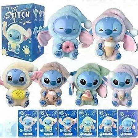 Uusi Miniso Stitch Eat Something Before Sleep -sarjan vinyylifiguuri, yllätyslaatikko UK