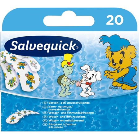 SALVEQUICK Plåster Bamse 20/fp - Lyreco - Skyddsutrustning - Första Hjälpen - Plåster