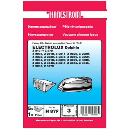 Dammsugarpåsar ELECTROLUX DOLPHIN 5 P+FILTER