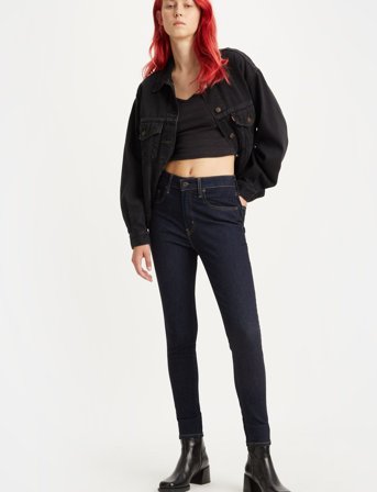 Levi's 721 High Rise Skinny Blue Wave - Navy - 25 x 28