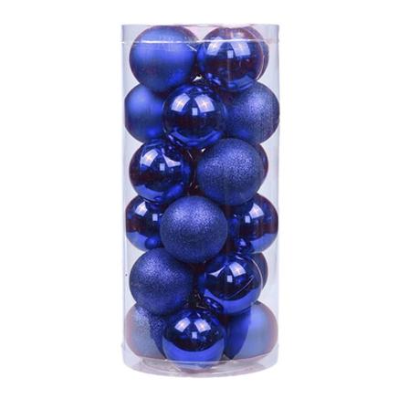 24 stykker 3 cm knusefrie julekulepynt til jul