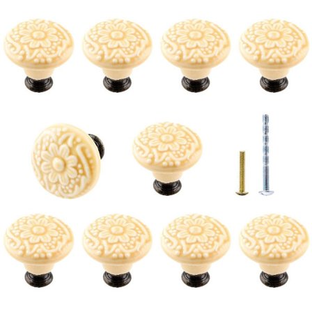 10 STK skabsknopper Garderobedørknapper Skab Enkeltknapper