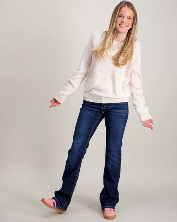 LMTD LODET LS SHORT BOATNECK KNIT Rosa Genser Jente - Kids Brand Store