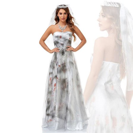 Bloody Ghost Bride Cosplay Veil Set Color1