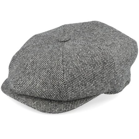 Wigéns - Grå flatcap Keps - Retro Cap Grey Melange Newsboy Flat Cap @ Hatstore