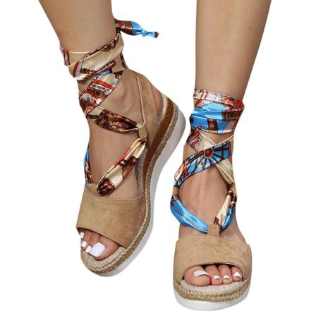 Kvinnors Sandaler Med Öppen Tå, Ankelrem Espadrillesandal