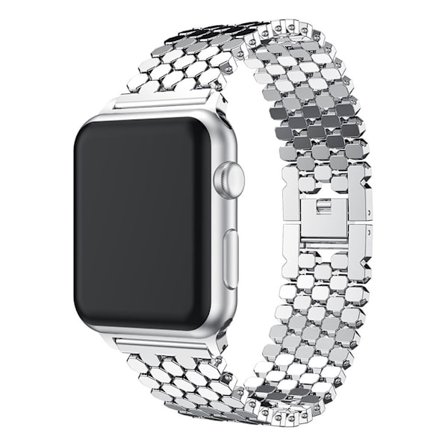 Apple Watch 42mm polygon mønster Urrem - Sølv