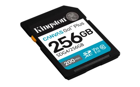 Kingston 256GB Canvas Go Plus Gen4 SD-kort, UHS-I, U3, V30, A2