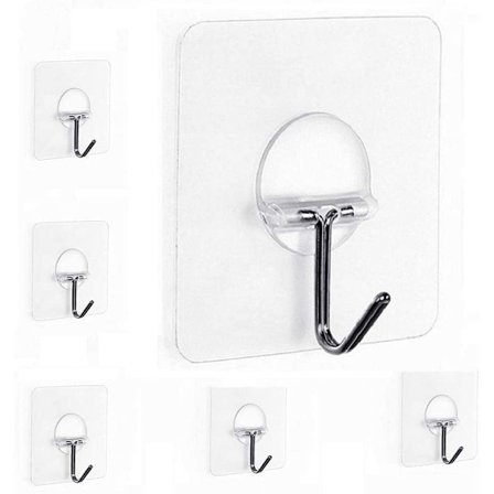 (6-pak) Dørkrog Køkkenkroge Klar Klæbende Vandtæt Håndklæde