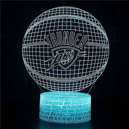 3D optisk illusion lampa LED nattljus, 7 färger Touch sänglampa Sovrumsbord Art Deco Barn N