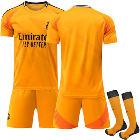 2425 Real Madrid Orange Bortatröja med Strumpor