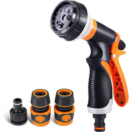 Hageslange Spray Gun, 8 Justerbare Mønstre Slange Pistol Spray Gun Høytrykks Spraydyse Perfekt for Vanning av Planter, Bilvask, Dusj Kjæledyr