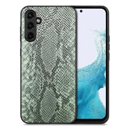 SKALO Samsung A54 5G Snakeskin PU-læder Hybrid Cover - Grøn Green
