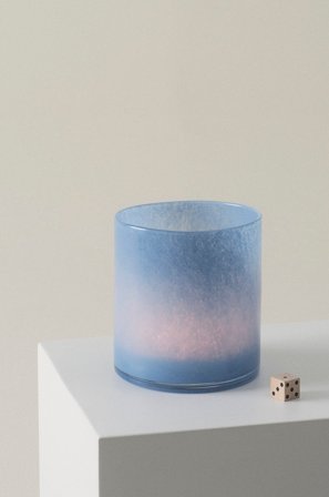 Jotex - Lyslykt - Høyde 16 Cm Lys blå - BOSSY - Kjøp Lyslykter hos Jotex