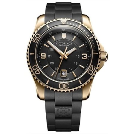 Herrklocka - VICTORINOX - MAVERICK V249101 - Kvarts - Analog - Svart/Guld