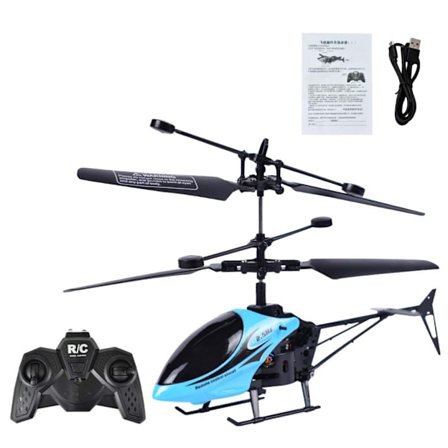 RC Helikopter Flygplan 2 Kanal RC Plan Med LED-ljus Anti-kollisionsplan