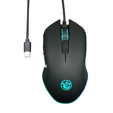 Typ C mus USB C möss 6 knappar 3600DPI, spel på för Windows PC och bärbar dator