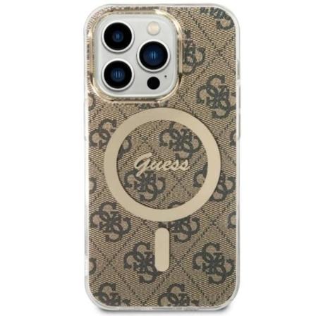 Guess iPhone 14 Pro -puhelinkotelo MagSafe 4G - Ruskea