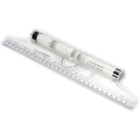 Rinnakkaispiirtoviivain Vierivä Viivoitin Kulmamittarilla Muovinen Viivoitin Piirustusväline Insinöörille