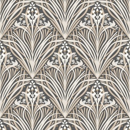 Muriva Elegance Bellflowers Tapet 10m x 53cm Kol/Kräm