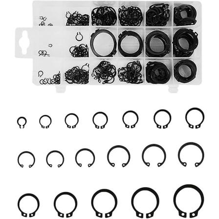 Eksterne Sikringsringer 300 Stykker Sikringsring Assortiment Snap Sikringsring Assortiment Svart Sikringsring Assortiment Ekstern Snap Kit Holdersett 