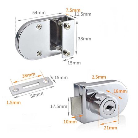 Glasskåpslås Skåpdörrlås 2 2
