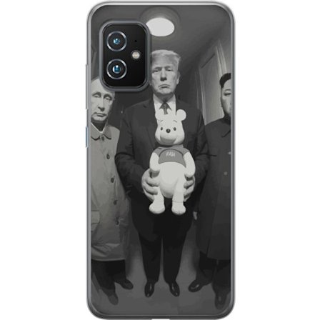 Yhteensopiva Puhelinkuori Asus Asus Zenfone 8 Mustavalkoinen taideteos surrealistisella poliittisella symboliikalla ja odottamattomalla kontrastilla,