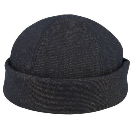CTH Ericson - Svart docker Beanie - Ebbe Organic Denim Black Docker @ Hatstore