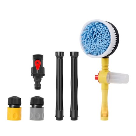 Automatisk roterende rengøringsbørste med langt håndtag til bil Højtryksrenser dyse rengøringsmiddel til bil Autorengøring