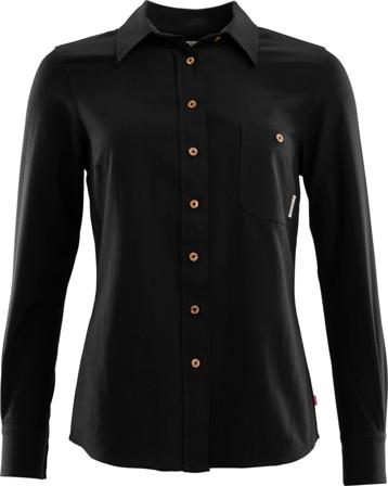 Aclima LeisureWool Woven Wool Shirt Woman Women long-sleeved shirts Black L