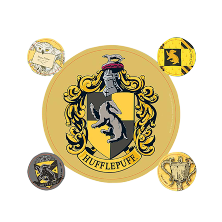 Harry Potter Hufflepuff Stickers En Storlek Gul
