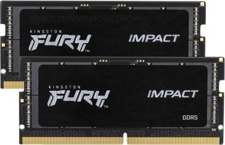Kingston FURY Impact 64GB 4800MHz DDR5 (2x 32GB) SODIMM CL38-38-38, 1.1V