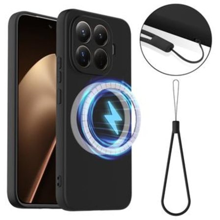 Xiaomi 15T Pro Liquid Silikonskal - MagSafe-kompatibelt - Svart