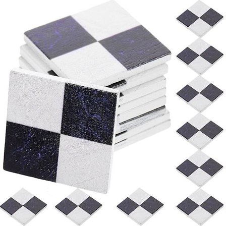 36 stk Dukkehus Miniatyrgulv Realistisk Mini Gulv Tre Små Gulvbord