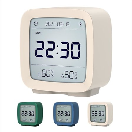 Bluetooth-vekkerklokke, smart digital app-styrt klokke med dato, tid, temperatur