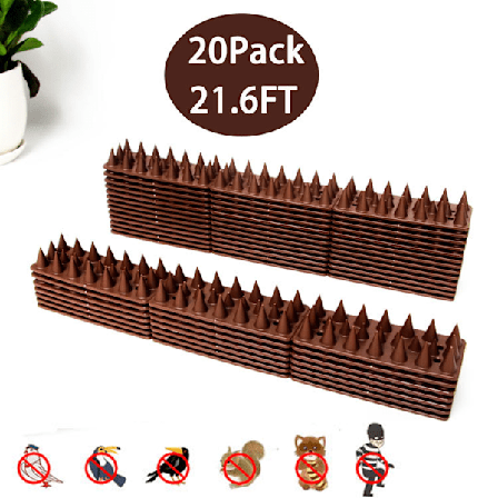 Dueslag Pigespik Plastik Balkon Duer Afvisende Sæt Duer Fugl Afvisende Kat Pigespik 20 Stykker Brun