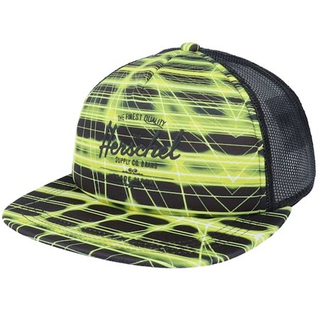 Herschel - Schwarz trucker Cap - Whaler Mesh Neon Grid Black Trucker @ Hatstore