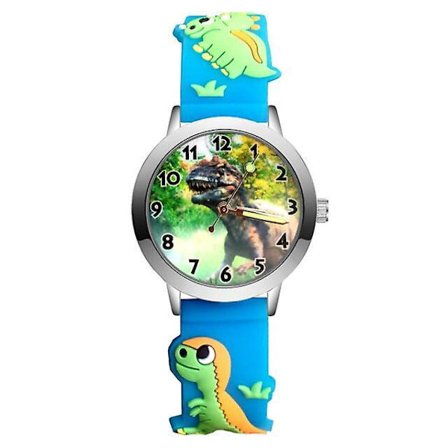 Moderigtigt Tegneserie Sød Dinosaur Stil Børneur Kids Student Piger Drenge Kvarts 3d Silikon Armbåndsur