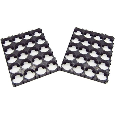 50 stk. 18650 batteri 4X5 celleafstandsholder strålende pakke sort plastik varmeholder