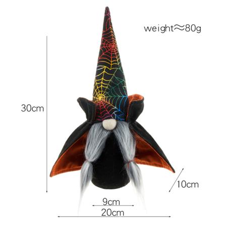 Tecknad Halloween Gnome stoppad plysch leksak Ansiktslös docka för hem trädgård dekoration prydnader Type B-Witch