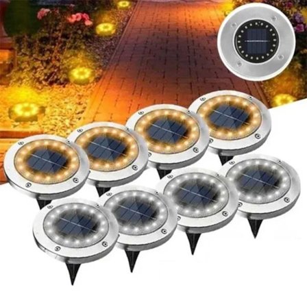 8-pakning Solcelle Spotlights LED Markbelysning