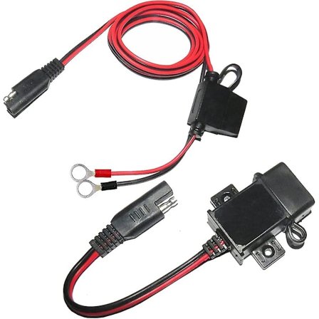 Motorcykel USB-oplader, SAE til USB-kabeladapter SAE Hurtig afbrydelse 2.1amp Port Vandtæt, Inline sikring, Motorcykel 12v Kompatibel 