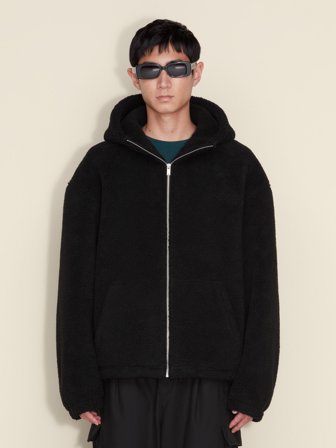 Holzweiler Soothest Fleece Zip Hoodie - Black - Men's - XS
