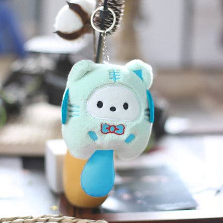 Sanrio Kuromi Pehmoeläin avaimenperä Pikkutiikeri Kuromi Melody