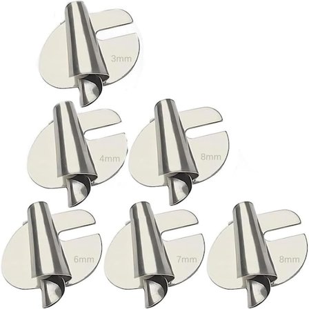 6 stk syrullefotsøm, 3mm-8mm 6 størrelser rullet trykkfot symaskin trykkfot sømmerfot deler tilbehør