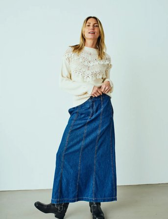 FREE/QUENT Fqlisea-Skirt - Blue - XS