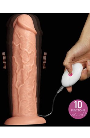 Kjøp Lovetoy Realistic Long Vibrating Dildo 28 cm - XL dildo med vibrasjon | God pris
