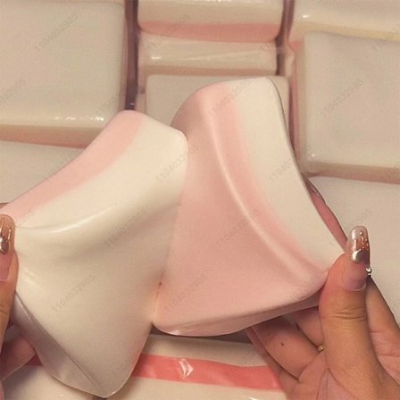 Squishy Dobbeltsidet Klæbrig Riskage Pink Langsomt Stigende Riskage Squishy Langsom Rebound Kage Brød Stress Afhjælpning Håndafslapningsgave