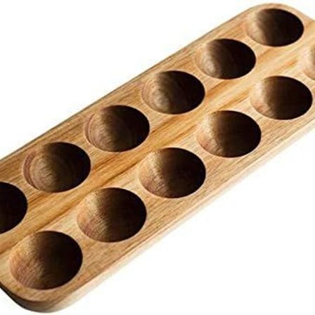 Trææggebæger med 12 huller til bordplade/bord/køleskab
